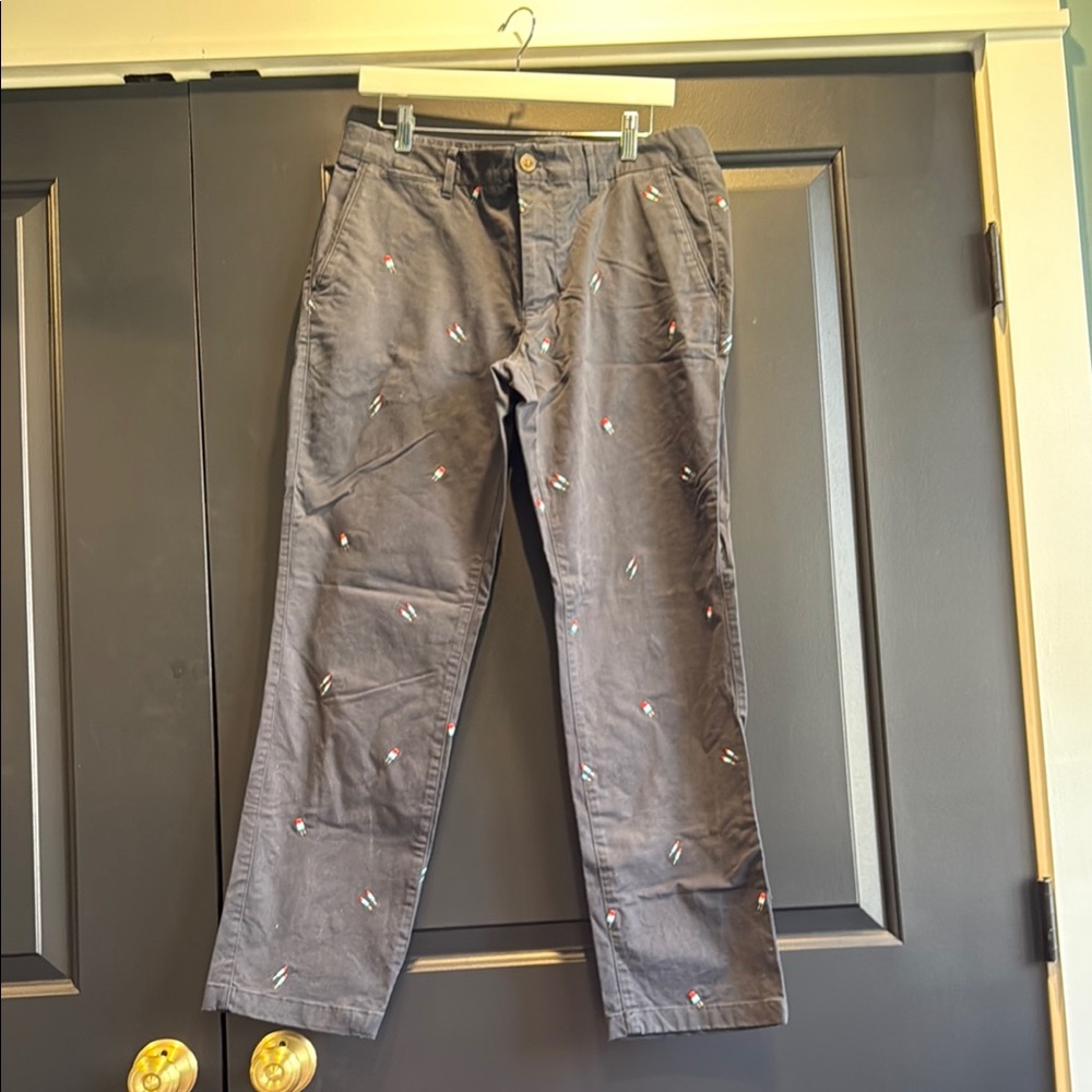Bonobos Embroidered bomb pop navy pants